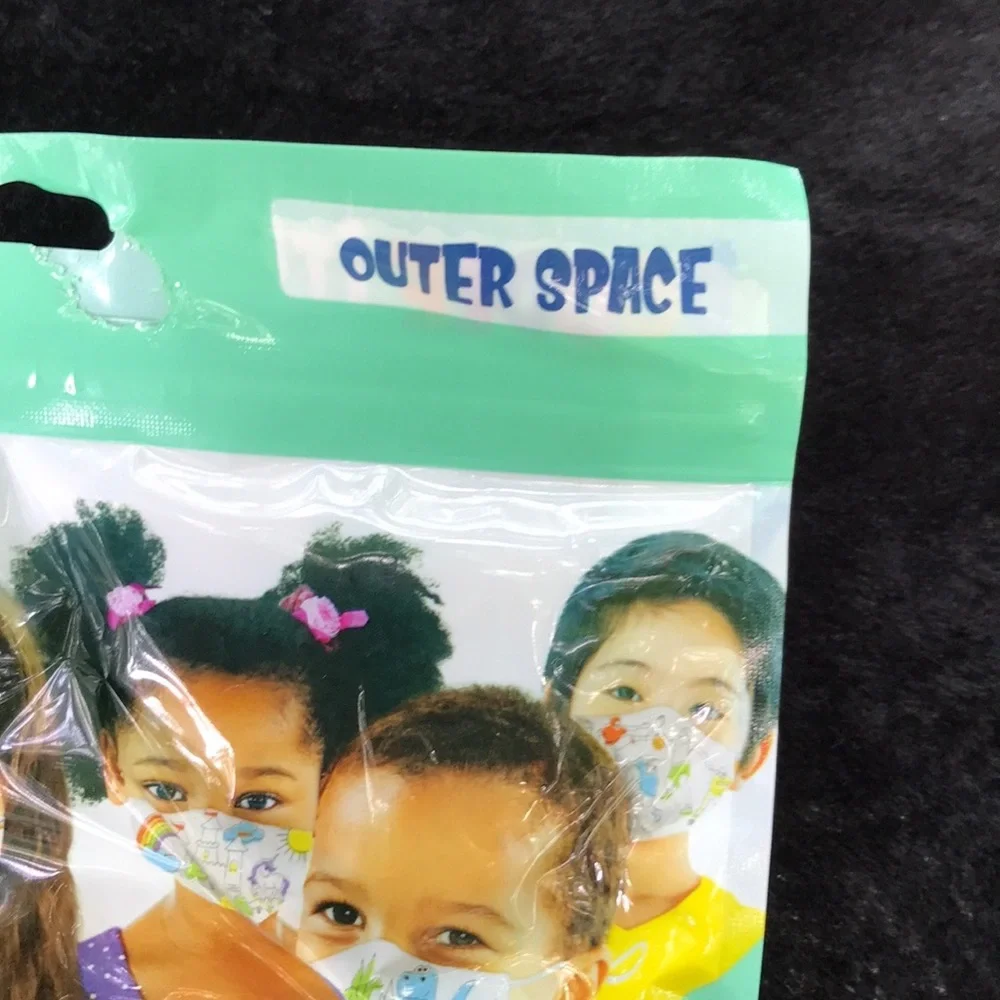 NWT 13 Reusable Children’s Face Masks 3 Packs of 3 & 1Pk of 4 Doodle Masks Space